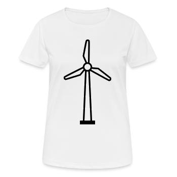 Windrad Turbine Energie - Frauen T-Shirt atmungsaktiv - Weiß - Vorne - AI Model Female 172 dark (172cm)