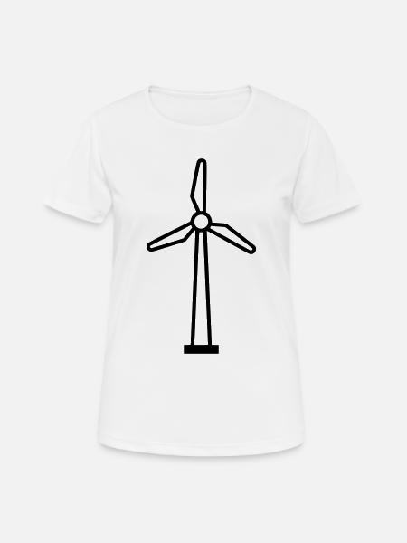 Wind Turbine Energy - Women's Breathable T-Shirt - white