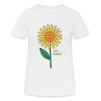 Böse Blume - Frauen T-Shirt atmungsaktiv - Weiß - Vorne - AI Model Female 172 dark (172cm)