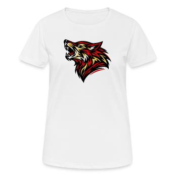 Tigre Tribal en Flammes - T-shirt respirant Femme - blanc - Devant - AI Model Female 172 dark (172cm)