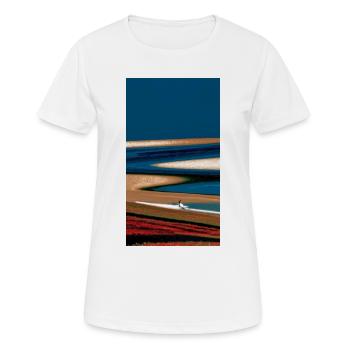 Surfeur de plage - T-shirt respirant Femme - blanc - Devant - AI Model Female 172 dark (172cm)