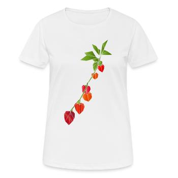 Illustration géométrique de lanterne fleur - T-shirt respirant Femme - blanc - Devant - AI Model Female 172 dark (172cm)