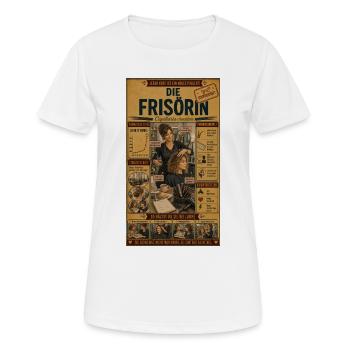 Die Frisörin – Jeder Kopf ein neues Projekt - Frauen T-Shirt atmungsaktiv - Weiß - Vorne - AI Model Female 172 dark (172cm)