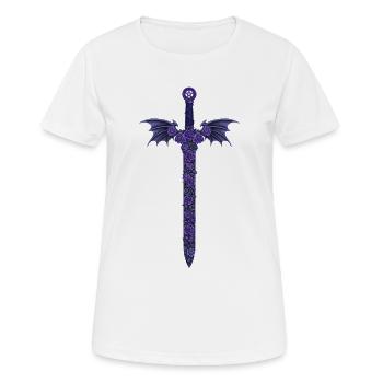 Rose Sword with Wings - Women's Breathable T-Shirt - white - Front - AI Model Female 172 dark (172cm)