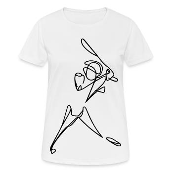 Cricketer - T-shirt respirant Femme - blanc - Devant - AI Model Female 172 dark (172cm)