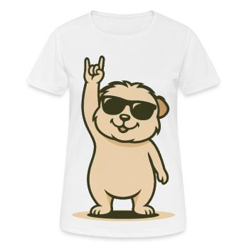 Rock'n'Roll Guinea Pig - Women's Breathable T-Shirt - white - Front - AI Model Female 172 dark (172cm)