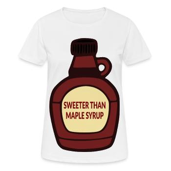 Maple Syrup Sweet Compliment - Women's Breathable T-Shirt - white - Front - AI Model Female 172 dark (172cm)