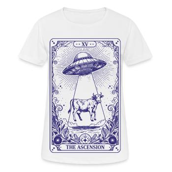 Spiritualität Heilige Geometrie Die Himmelfahrt - Frauen T-Shirt atmungsaktiv - Weiß - Vorne - AI Model Female 172 dark (172cm)