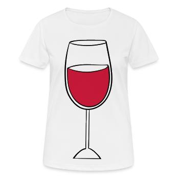 wine glass - Women's Breathable T-Shirt - white - Front - AI Model Female 172 dark (172cm)