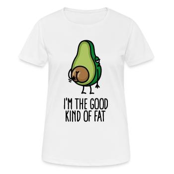 I'm the good kind of fat funny avocado big butt - Women's Breathable T-Shirt - white - Front - AI Model Female 172 dark (172cm)