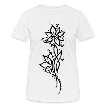 Lotus lotus flower lotus flower yoga - Women's Breathable T-Shirt - white - Front - AI Model Female 172 dark (172cm)