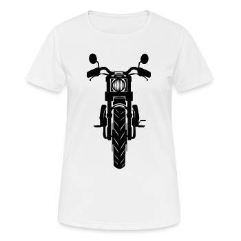 Moteur pour la vue - T-shirt respirant Femme - blanc - Devant - AI Model Female 172 dark (172cm)