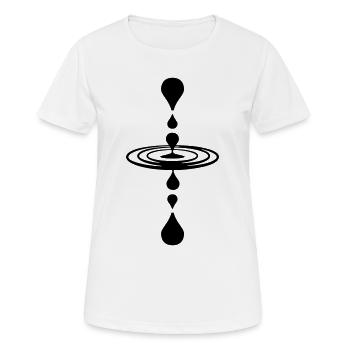Goutte d’eau miroir - T-shirt respirant Femme - blanc - Devant - AI Model Female 172 dark (172cm)