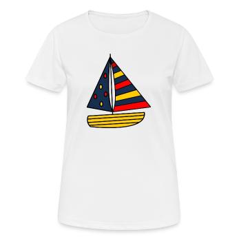 VACANCES. BONNES VACANCES. MAÎTRESSE. MAÎTRE. PROF - T-shirt respirant Femme - blanc - Devant - AI Model Female 172 dark (172cm)