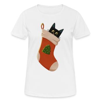 Katze in Stiefel - Frauen T-Shirt atmungsaktiv - Weiß - Vorne - AI Model Female 172 dark (172cm)