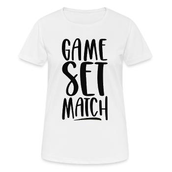 Game Set Match - Women's Breathable T-Shirt - white - Front - AI Model Female 172 dark (172cm)