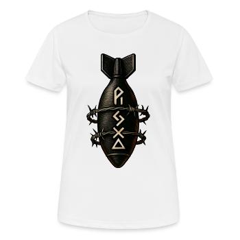 Unterirdische Stacheldrahtbombe - Frauen T-Shirt atmungsaktiv - Weiß - Vorne - AI Model Female 172 dark (172cm)
