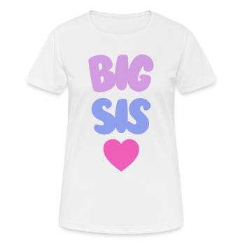Big Sis Love - Frauen T-Shirt atmungsaktiv - Weiß - Vorne - AI Model Female 172 dark (172cm)