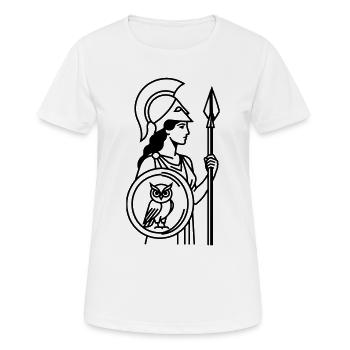 Athene - Frauen T-Shirt atmungsaktiv - Weiß - Vorne - AI Model Female 172 dark (172cm)