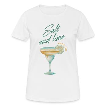 Salz Limette Fiesta - Frauen T-Shirt atmungsaktiv - Weiß - Vorne - AI Model Female 172 dark (172cm)