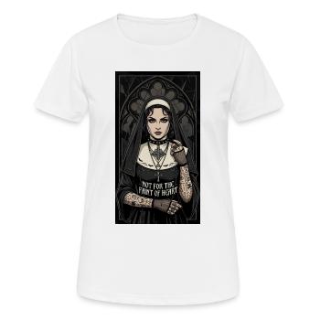 Gothic Nun Tattoo Collection - Women's Breathable T-Shirt - white - Front - AI Model Female 172 dark (172cm)