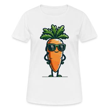 Carrot Couture: Das Trendsetter-Veggie - Frauen T-Shirt atmungsaktiv - Weiß - Vorne - AI Model Female 172 dark (172cm)