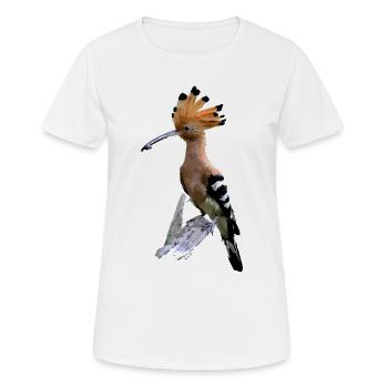 Huppe flamboyante au plumage orange - T-shirt respirant Femme - blanc - Devant - AI Model Female 172 dark (172cm)