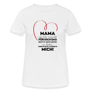 Mama lustiges Geschenk - Frauen T-Shirt atmungsaktiv - Weiß - Vorne - AI Model Female 172 dark (172cm)