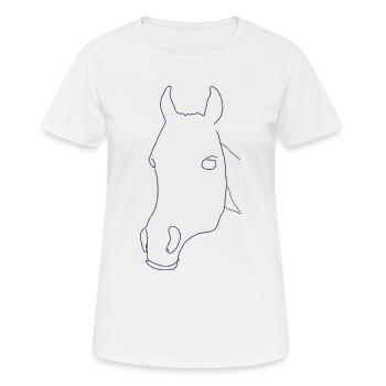 Schimmel sagt Nein lustiges und süßes Pferde - Frauen T-Shirt atmungsaktiv - Weiß - Vorne - AI Model Female 172 dark (172cm)