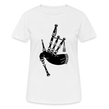 Dudelsäcke - Frauen T-Shirt atmungsaktiv - Weiß - Vorne - AI Model Female 172 dark (172cm)
