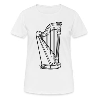 Harfe - Frauen T-Shirt atmungsaktiv - Weiß - Vorne - AI Model Female 172 dark (172cm)