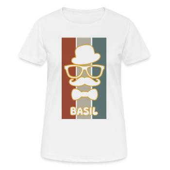 Basilic - T-shirt respirant Femme - blanc - Devant - AI Model Female 172 dark (172cm)