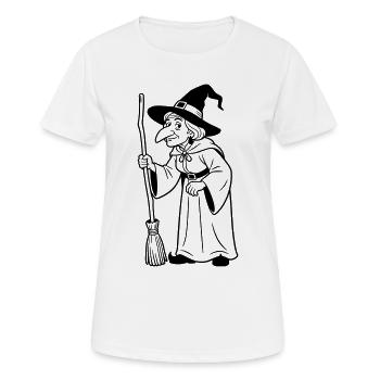 sorcière - T-shirt respirant Femme - blanc - Devant - AI Model Female 172 dark (172cm)