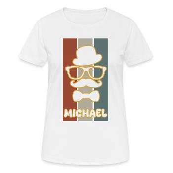 Michael als Vorname - Frauen T-Shirt atmungsaktiv - Weiß - Vorne - AI Model Female 172 dark (172cm)