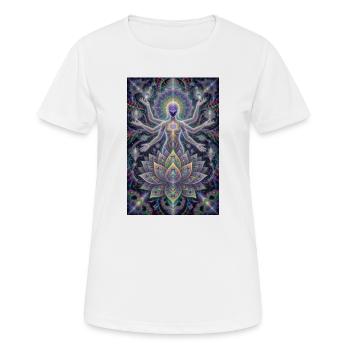 Enlightened Mandala Aura - Women's Breathable T-Shirt - white - Front - AI Model Female 172 dark (172cm)
