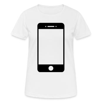 smartphone - T-shirt respirant Femme - blanc - Devant - AI Model Female 172 dark (172cm)