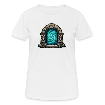 Steinportal Wirbelzauber - Frauen T-Shirt atmungsaktiv - Weiß - Vorne - AI Model Female 172 dark (172cm)