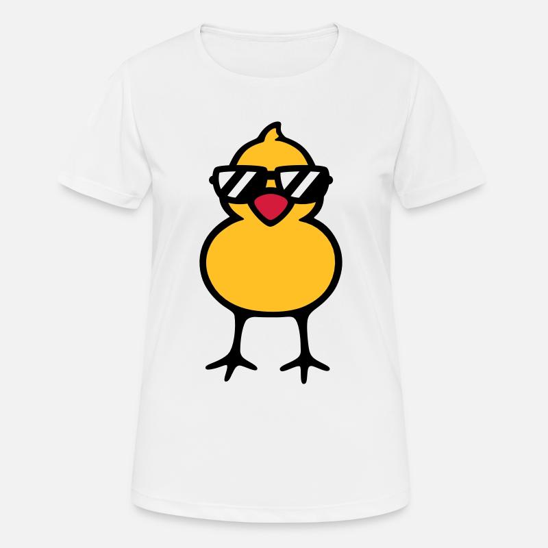 cool chick (rd) - T-shirt respirant Femme - blanc