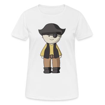 Pirat - Frauen T-Shirt atmungsaktiv - Weiß - Vorne - AI Model Female 172 dark (172cm)