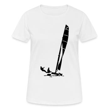 katamaran - T-shirt respirant Femme - blanc - Devant - AI Model Female 172 dark (172cm)