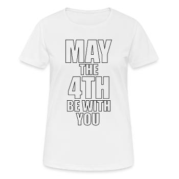 May the 4th be with you - Women's Breathable T-Shirt - white - Front - AI Model Female 172 dark (172cm)