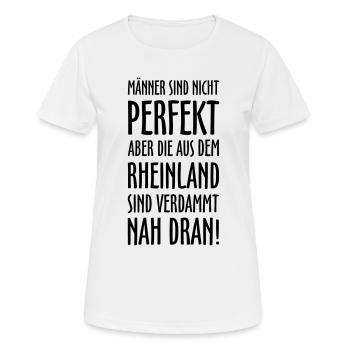 Männer aus dem Rheinland Spruch - Frauen T-Shirt atmungsaktiv - Weiß - Vorne - AI Model Female 172 dark (172cm)