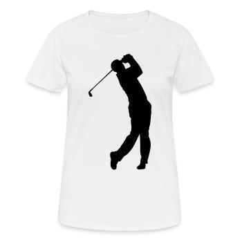 Ombre de golfeur - T-shirt respirant Femme - blanc - Devant - AI Model Female 172 dark (172cm)