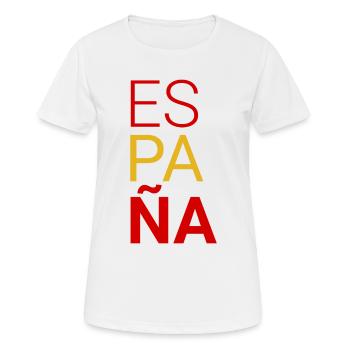 Spanien - Frauen T-Shirt atmungsaktiv - Weiß - Vorne - AI Model Female 172 dark (172cm)