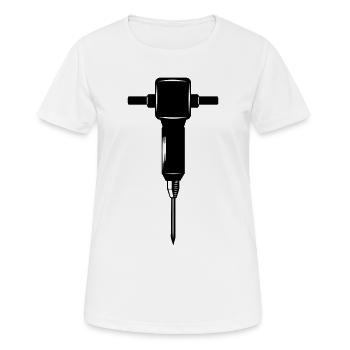 Krikhamer oder Presslufthammer - Frauen T-Shirt atmungsaktiv - Weiß - Vorne - AI Model Female 172 dark (172cm)
