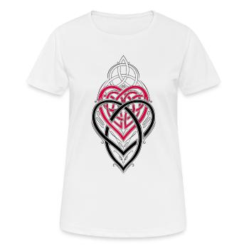 Mutterknoten Trinity Symbol Triqueta Triquetra - Frauen T-Shirt atmungsaktiv - Weiß - Vorne - AI Model Female 172 dark (172cm)