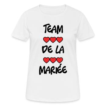 ZUKÜNFTIGE BRAUT. Junggesellinnenabschied. HOCHZEIT. MANNSCHAFT. TEAM BRIDAL - Frauen T-Shirt atmungsaktiv - Weiß - Vorne - AI Model Female 172 dark (172cm)