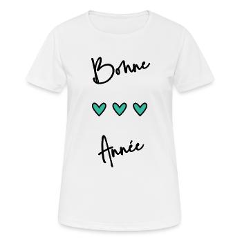 HAPPY NEW YEAR. NEW YEAR'S EVE. NEW YEAR - Women's Breathable T-Shirt - white - Front - AI Model Female 172 dark (172cm)