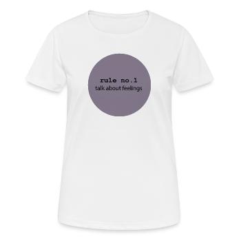 Parler de sentiments 5 - T-shirt respirant Femme - blanc - Devant - AI Model Female 172 dark (172cm)