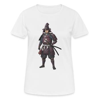 Purple Armored Samurai Sengoku - Women's Breathable T-Shirt - white - Front - AI Model Female 172 dark (172cm)